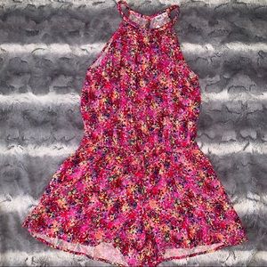 NWT GAP multi color floral romper L
